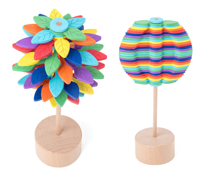 Solid Wooden Rotating Lollipop Fischer Series Creative Ornaments Decompression Toys Decompression Artifact Gyro - MRSLM