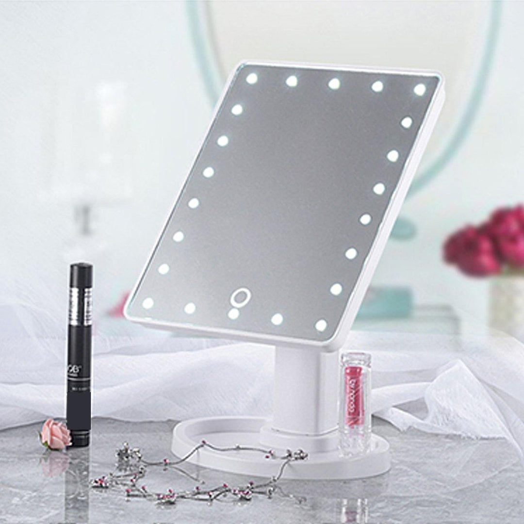 22 LED Lighted Vanity Touch Screen 360° Rotating Cosmetic Makeup LED Mirrors - MRSLM