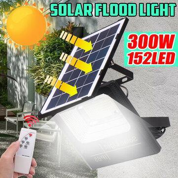 300W Solar Powered LED Street Wall Flood Lamp Garden Spotlight with 5M Extension Wire + Remote Control - MRSLM