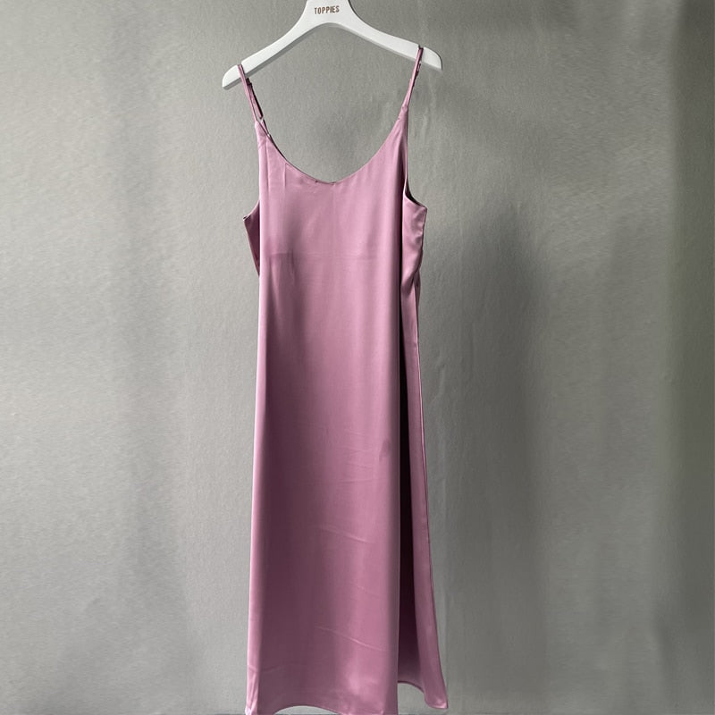 Women's Basic Satin Dress