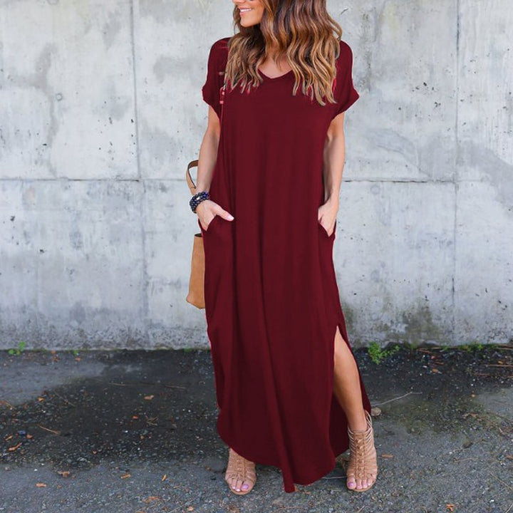 Women's Short Sleeved Maxi Dress