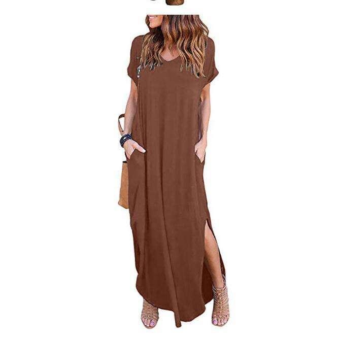 Women's Short Sleeved Maxi Dress