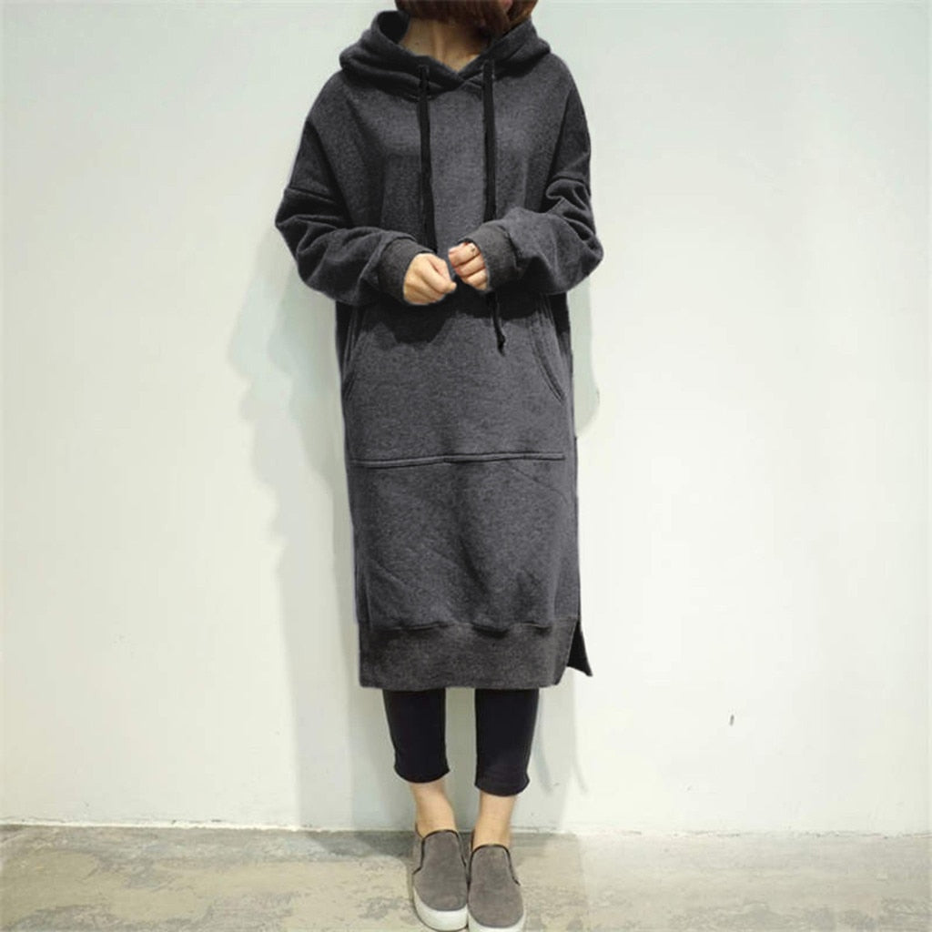 Women's Loose Long Hoodie