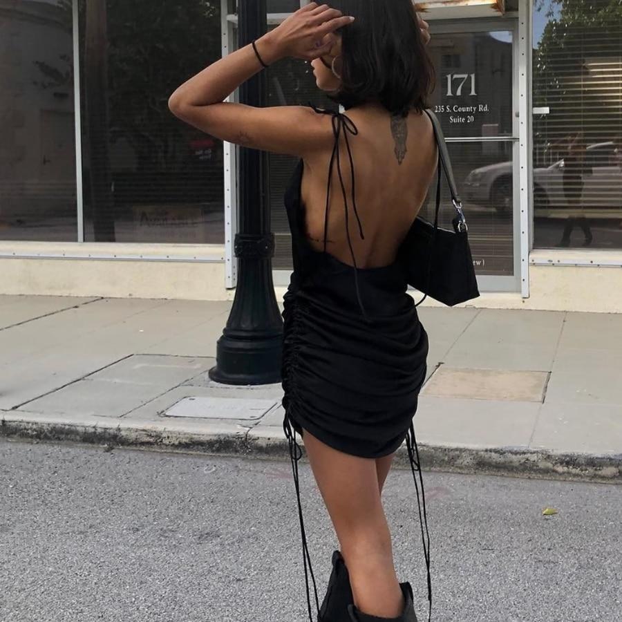 Women's Spaghetti Backless Sleeveless Dress