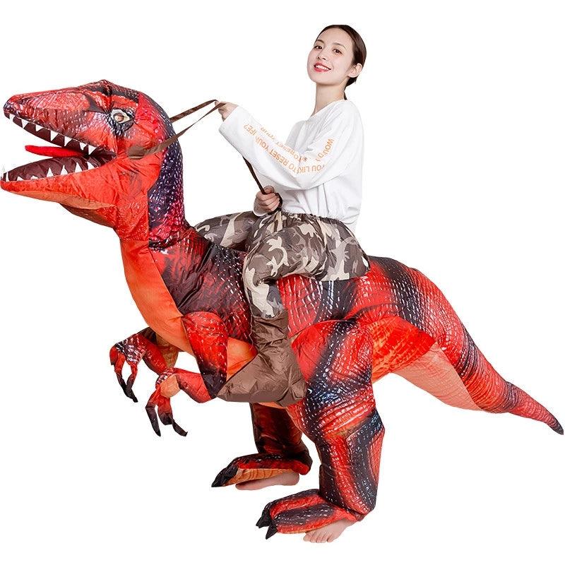 Halloween Carnival Costume Inflatable Dinosaur T-Rex Costume Jurassic World Park Blowup Dinosaur Cosplay Costume Toy - MRSLM