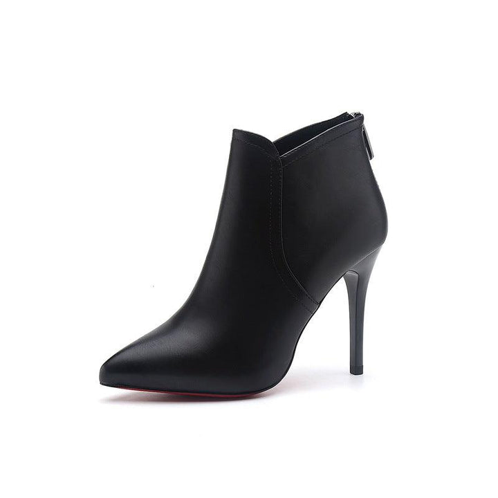 Women's New High-heeled Pointed And Ankle Stiletto Martin Boots - MRSLM