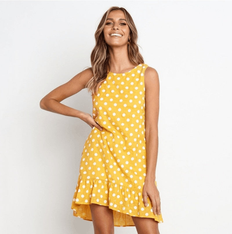 Women's Polka Dot Chiffon Dress