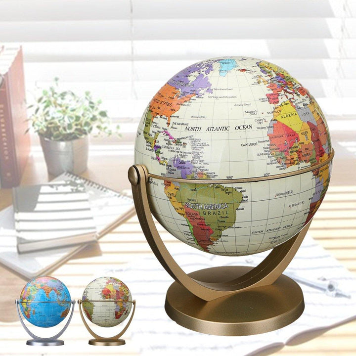 360 Dregee Rotating Globes Earth Ocean Globe World Geography Map Table Desktop - MRSLM