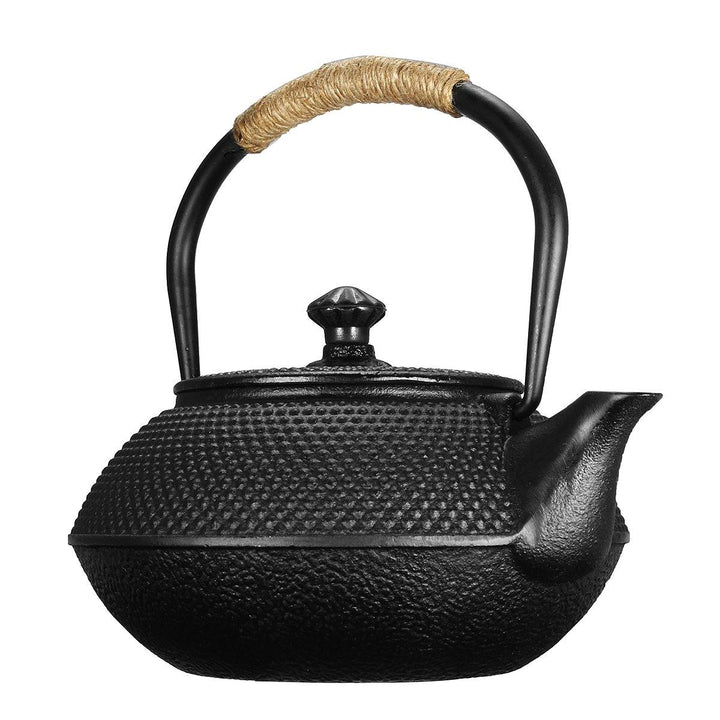 600ml Teapot Japanese Style Iron Water Kettle With 4 Cups Tea Pot Home Office Kit - MRSLM