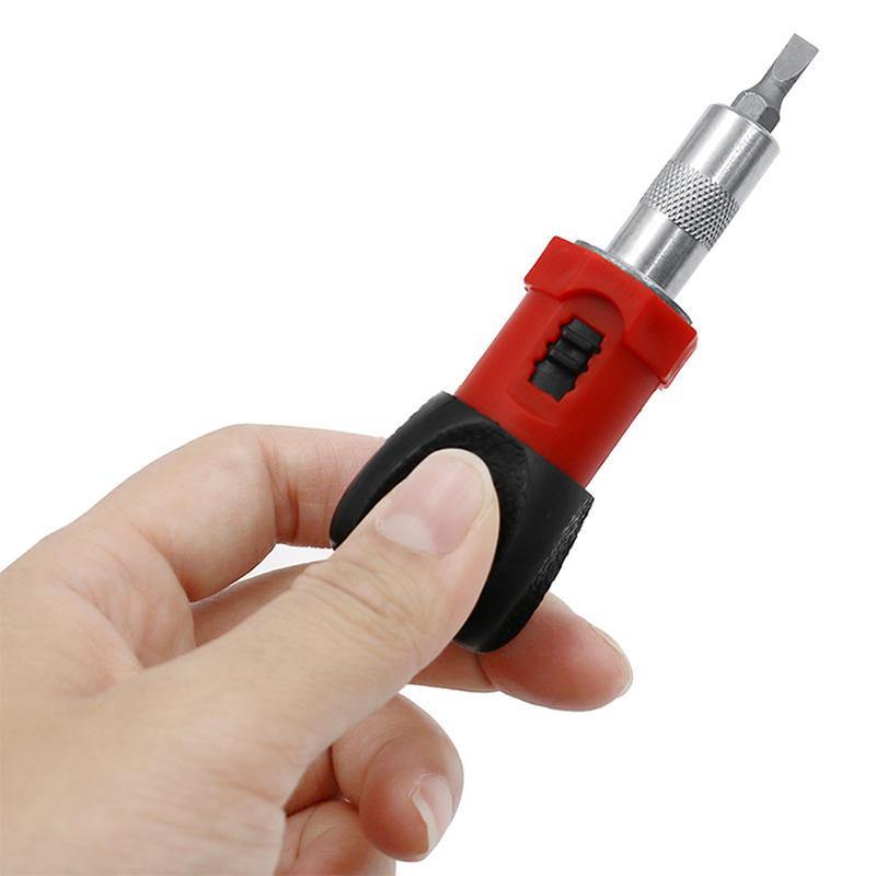 Carbon Steel Key Ratchet Screwdriver Wrench Handle Ratchet Socket Screw Driver 6.35mm - MRSLM