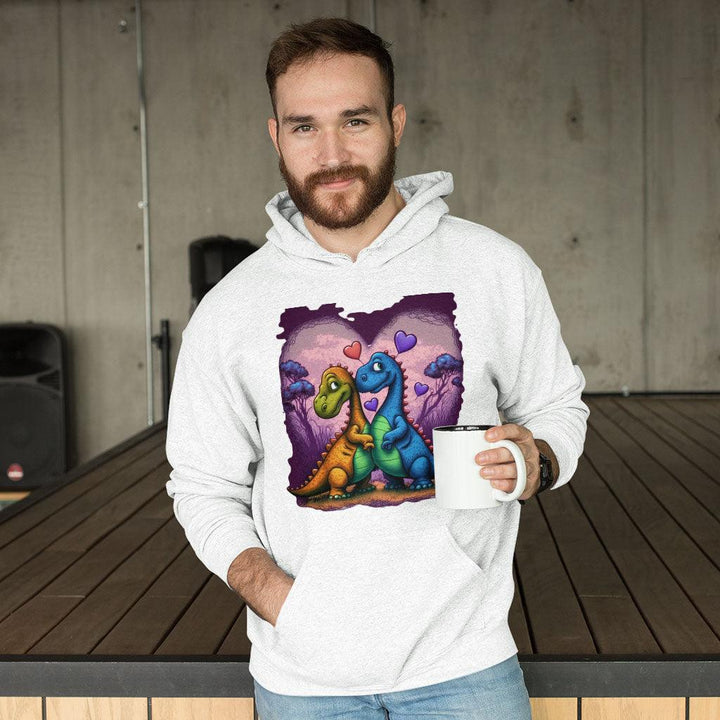 Love Hooded Sweatshirt - Dinosaur Hoodie - Colorful Hoodie - MRSLM