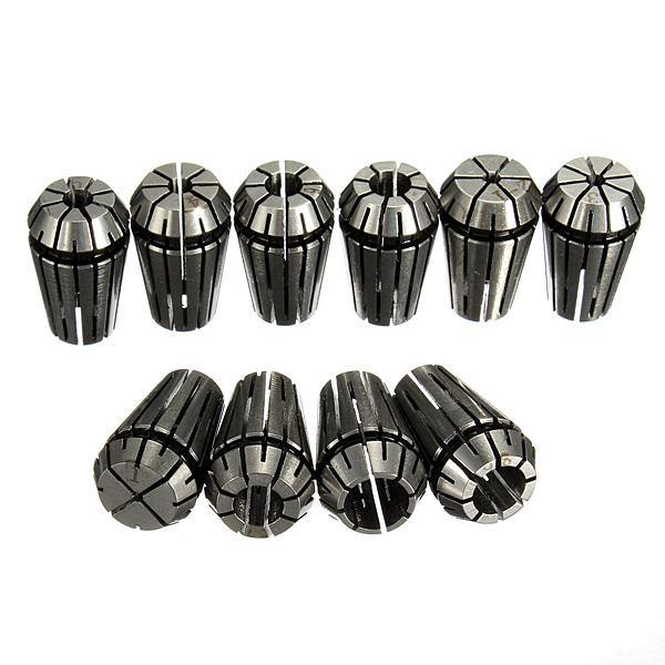 ER16 10Pcs Spring Collet Set For CNC Milling Lathe Tool - MRSLM