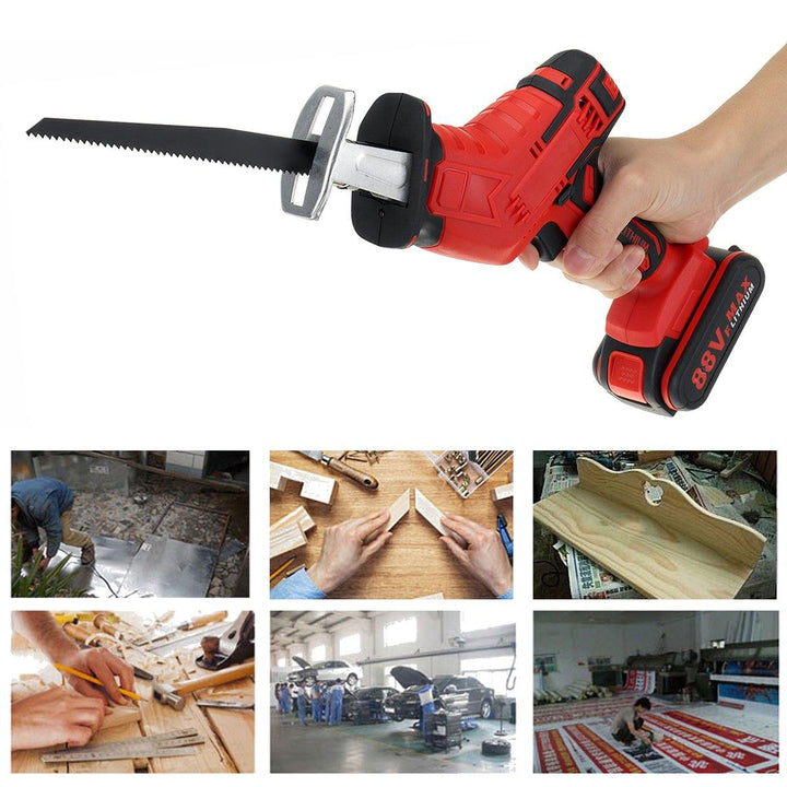 88VF Electric Reciprocating Saw Outdoor Cordless Portable Saw Woodworking Cutter - MRSLM