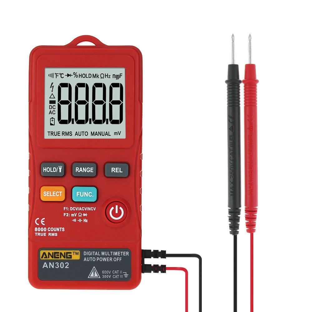 ANENG AN302 True RMS 8000 Counts Push-button Card Digital Multimeter AC/DC Tester - MRSLM