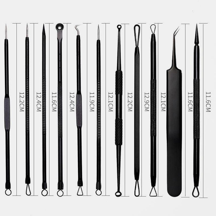 11 Pcs Acne Remover Tool Set Stainless Steel Double-Head Acne Needles Remove Acne Fat Particles Tool (#1) - MRSLM