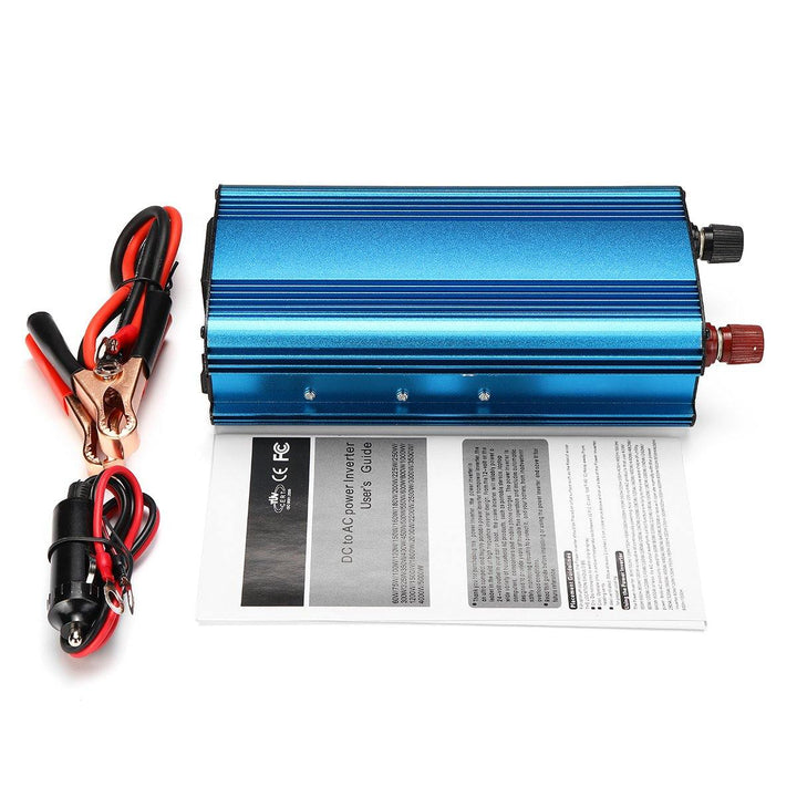 1200W PEAK DC 12V/24V to AC 220V Power Inverter Charger LED Modified Sine Wave Converter - MRSLM