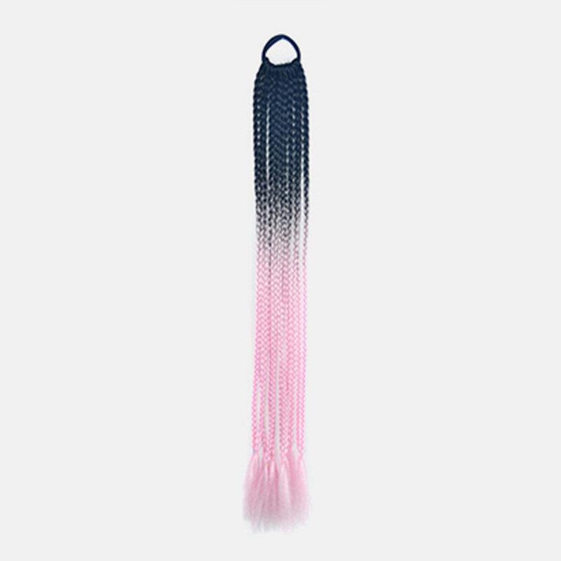 Halloween Colored Dirty Braids High Temperature Fiber Crochet Small Hair Braids Ponytail Hair Extensions - MRSLM