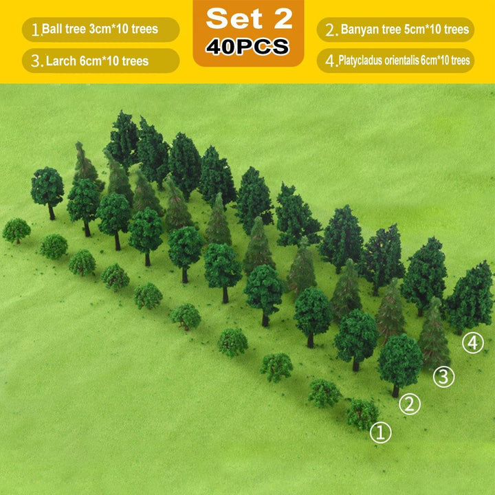 40PCS Tree Model DIY Building Sand Table Landscape Modelling Material - MRSLM