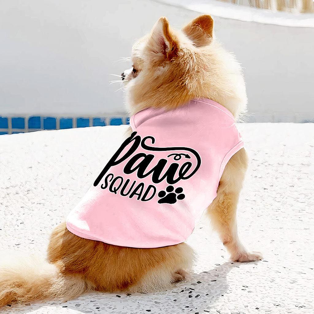 Paw Squad Dog Sleeveless Shirt - Graphic Dog Shirt - Unique Dog Clothing - MRSLM