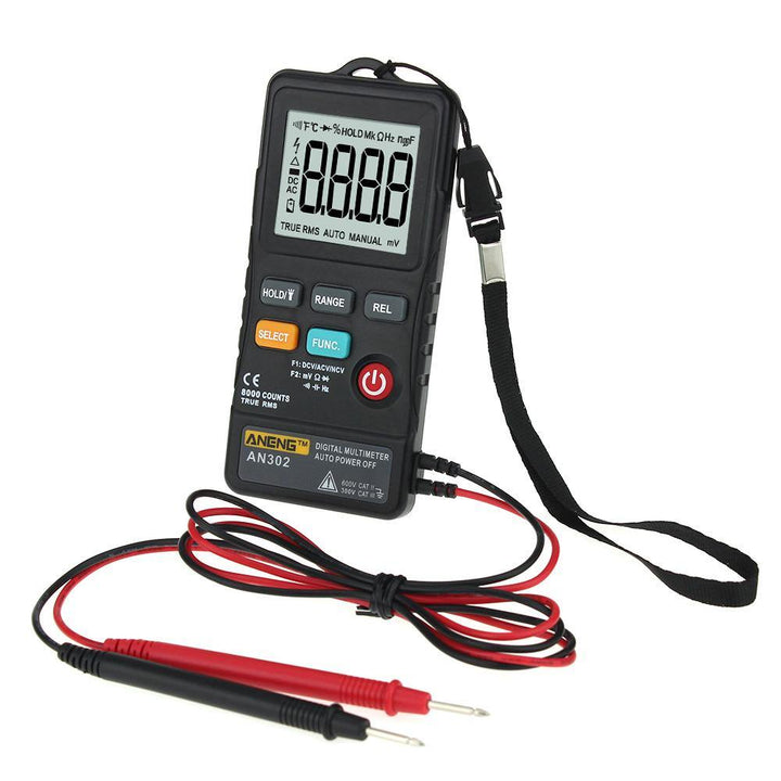 ANENG AN302 True RMS 8000 Counts Push-button Card Digital Multimeter AC/DC Tester - MRSLM