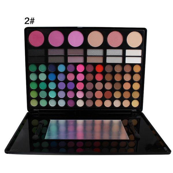 78 Colors Eyeshadow Palette Blusher Contour Powder Lip Gloss Eye Shadow Makeup Set - MRSLM