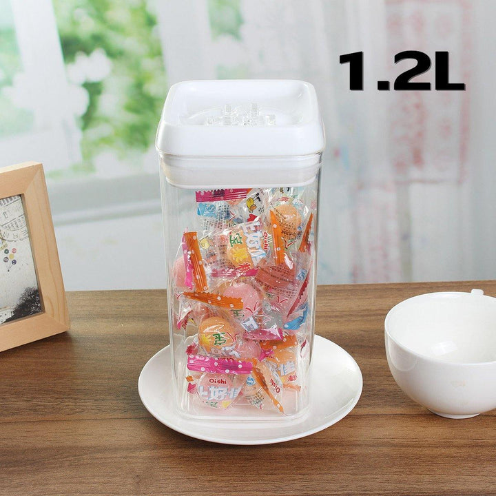 Airtight Kitchen Food Storage Container With Lid Vacuum Seal Cereal Food Fresh Keeping Box - MRSLM