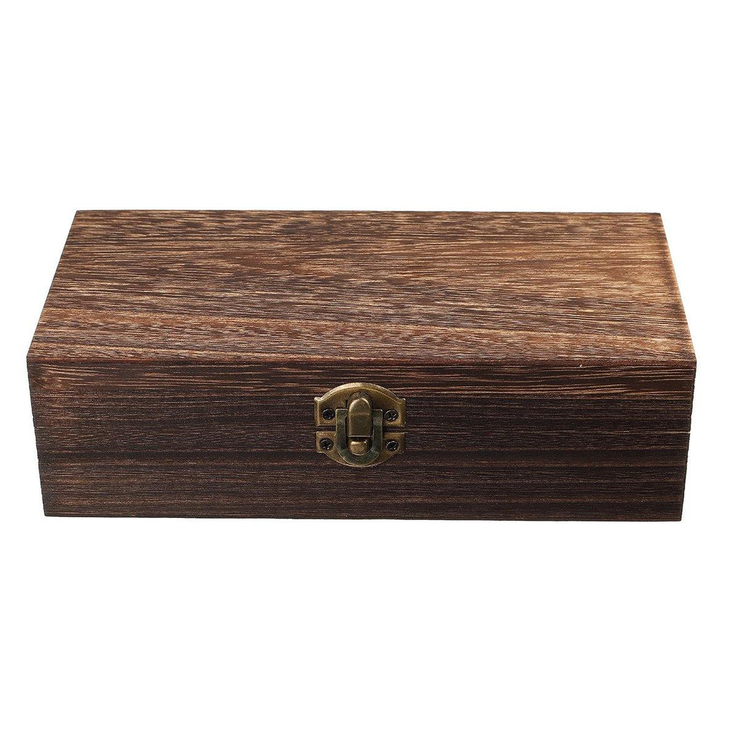 Solid Wood Rectangular Cigars Storage Box Retro Wooden Box Gift Box Flip Type - MRSLM