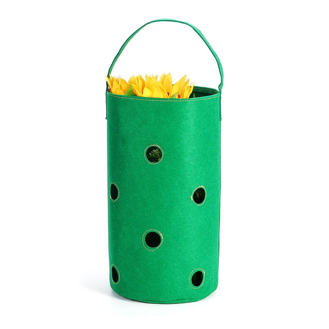 Hanging Non-Woven Felt Vertical Planter Bag 11x Pockets For Strawberry Planting Grow Box - MRSLM