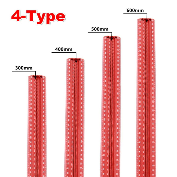 ETOPOO Woodworking T-type Line Scriber Hole Scale Ruler Aluminum Alloy Marking Gauge Crossed Line Scriber Carpenter Measuring Tools - MRSLM