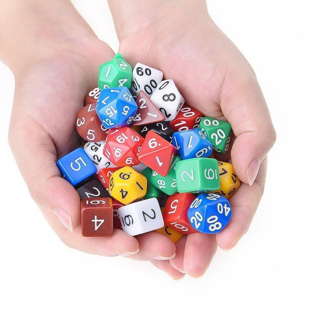 7 Set 49Pcs Polyhedral TRPG Game Dungeons And Dragons Dice DnD RPG With Bag - MRSLM