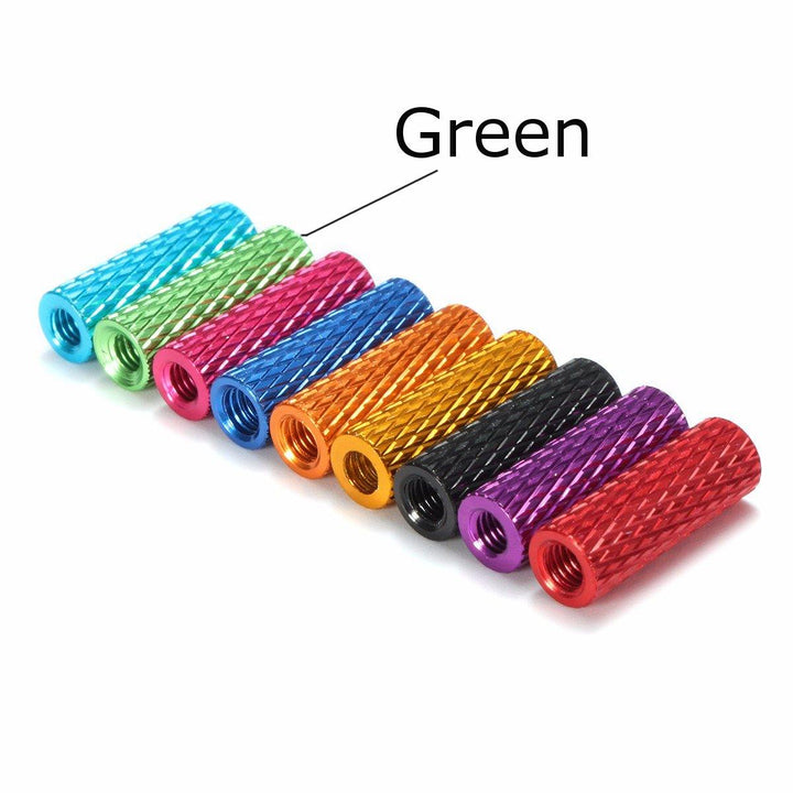 Suleve™ M3AS2 10Pcs M3 10mm Knurled Standoff Aluminum Alloy Anodized Spacer - MRSLM