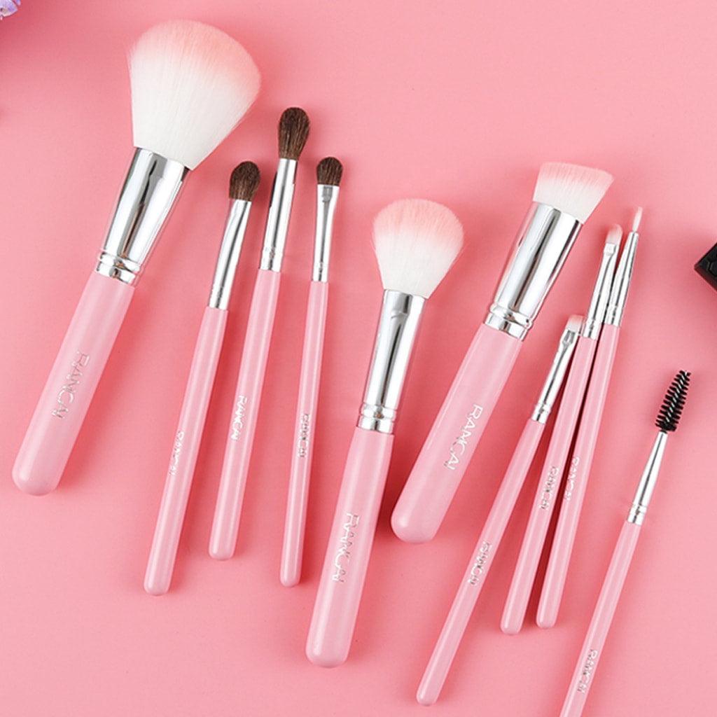 10-Piece Pink Makeup Brush Set - MRSLM