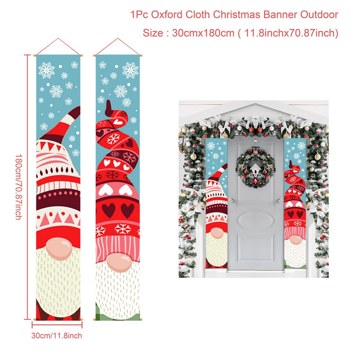 Merry Christmas Hanging Door Banners