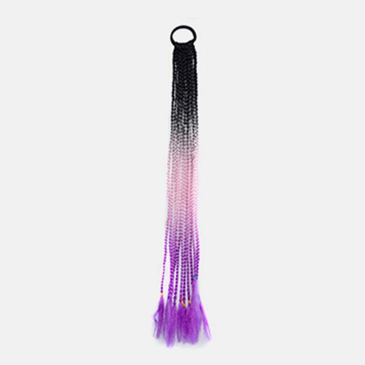 Halloween Colored Dirty Braids High Temperature Fiber Crochet Small Hair Braids Ponytail Hair Extensions - MRSLM