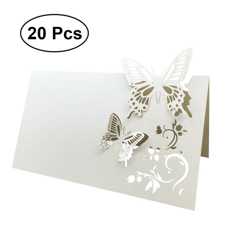 Lace Heart Place Cards 50 Pcs Set