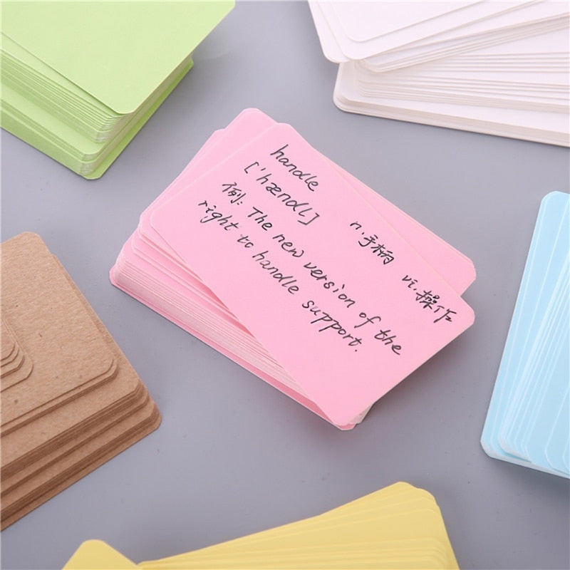 Set of 100 Paper Message Cards