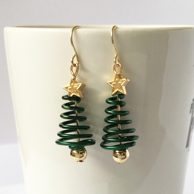 Women's Christmas Tree Shaped Earrings