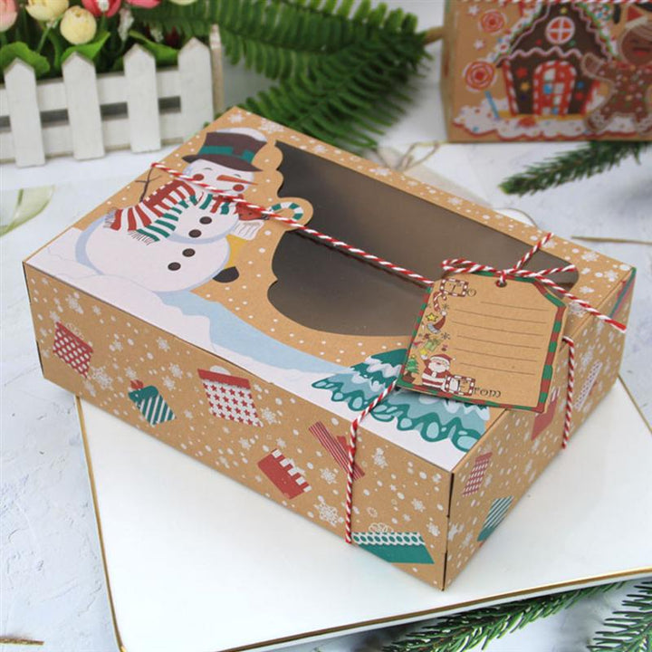 Kraft Paper Christmas Gift Box 12 Pcs Set