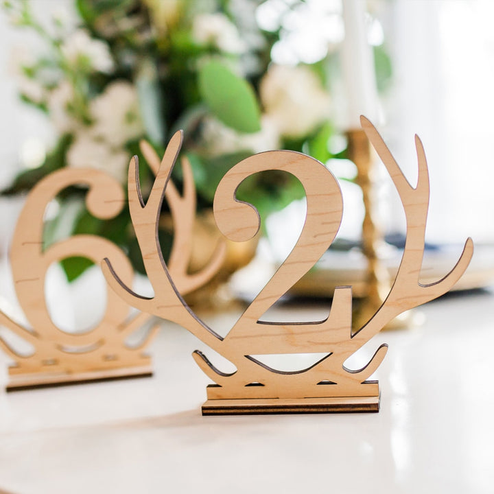 Wedding Table Numbers with Holders