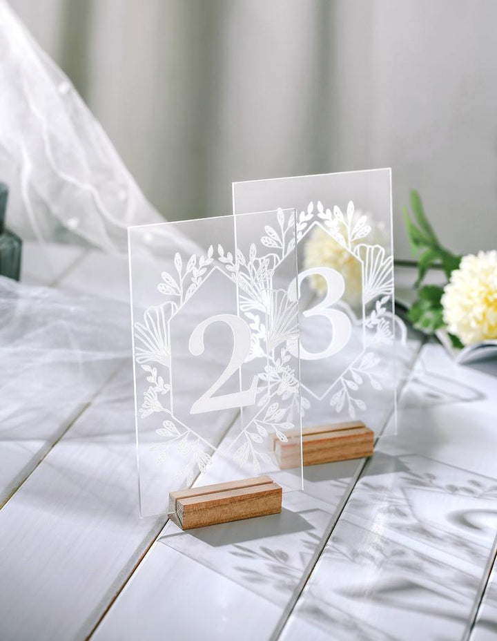 Wedding Table Numbers with Holders