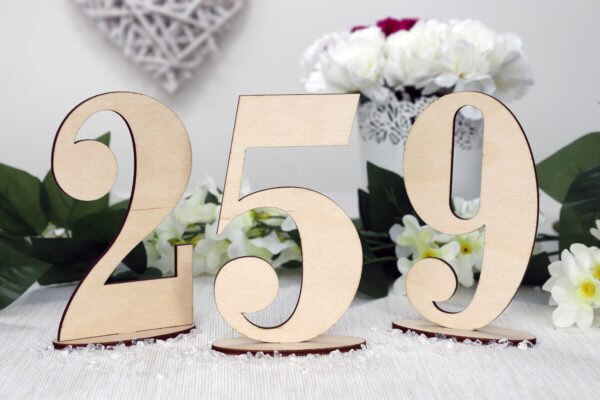 Wedding Table Numbers with Holders