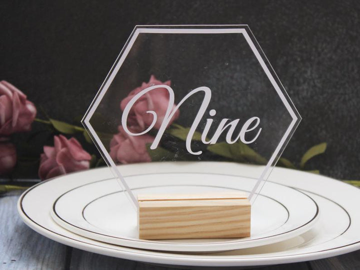 Wedding Table Numbers with Holders