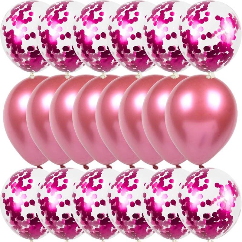 Set of 20 Colorful Balloons with Confetti