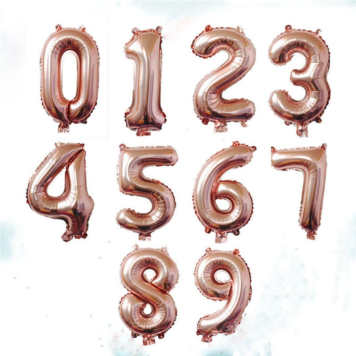 Number Shaped Foil Balloons for Birthday Party