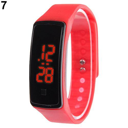 Men Women Silicone Band Digital LED Bracelet Wristwatch Sports Running Watches - MRSLM