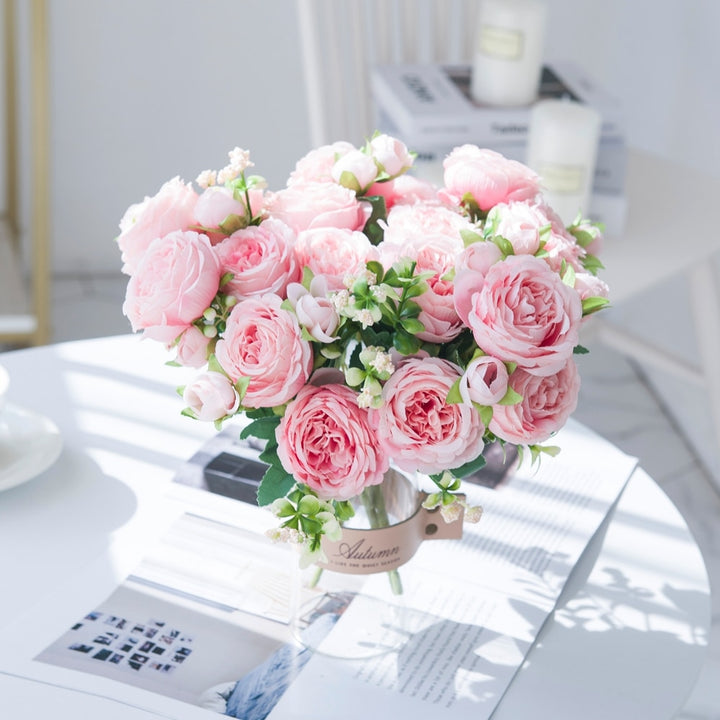 Colorful Artificial Peony Flowers Branch