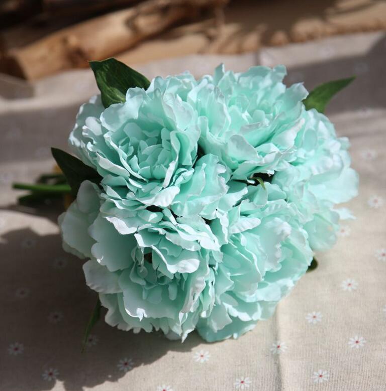 Artificial Peony Flowers Branches Set