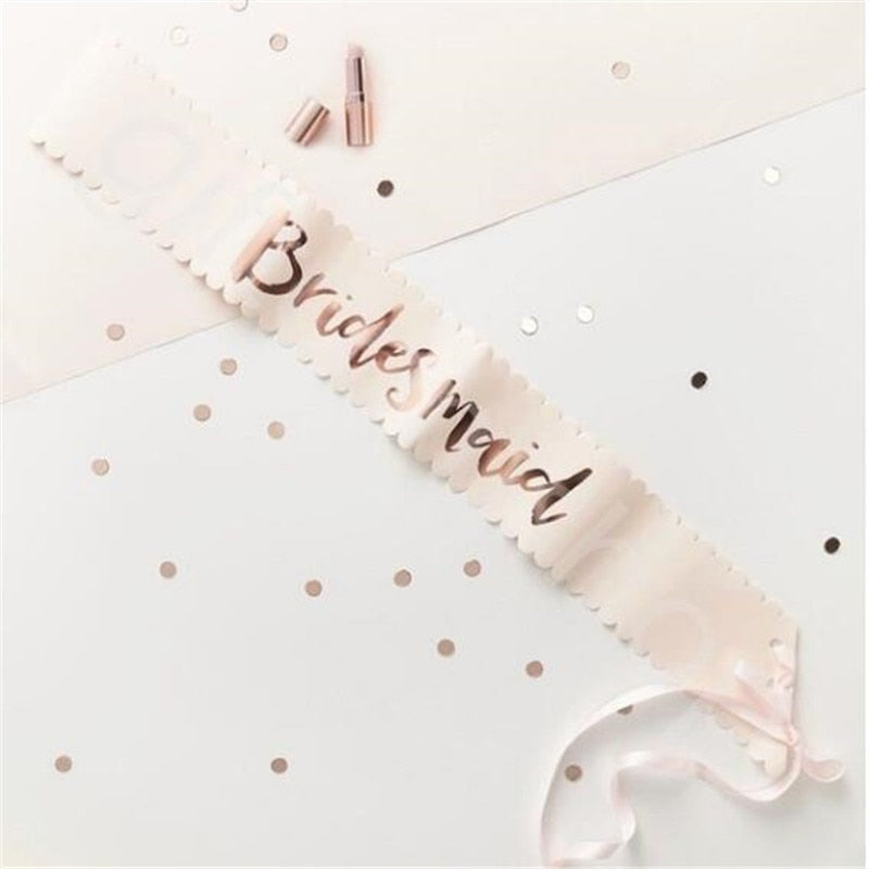 Rose Gold Bachelorette Party Sash/Decoration