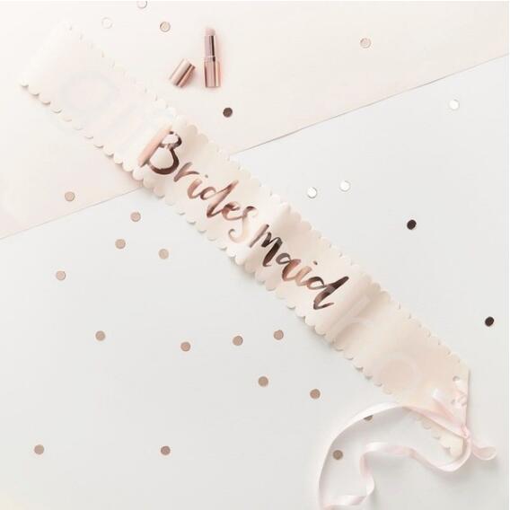 Rose Gold Bachelorette Party Sash/Decoration