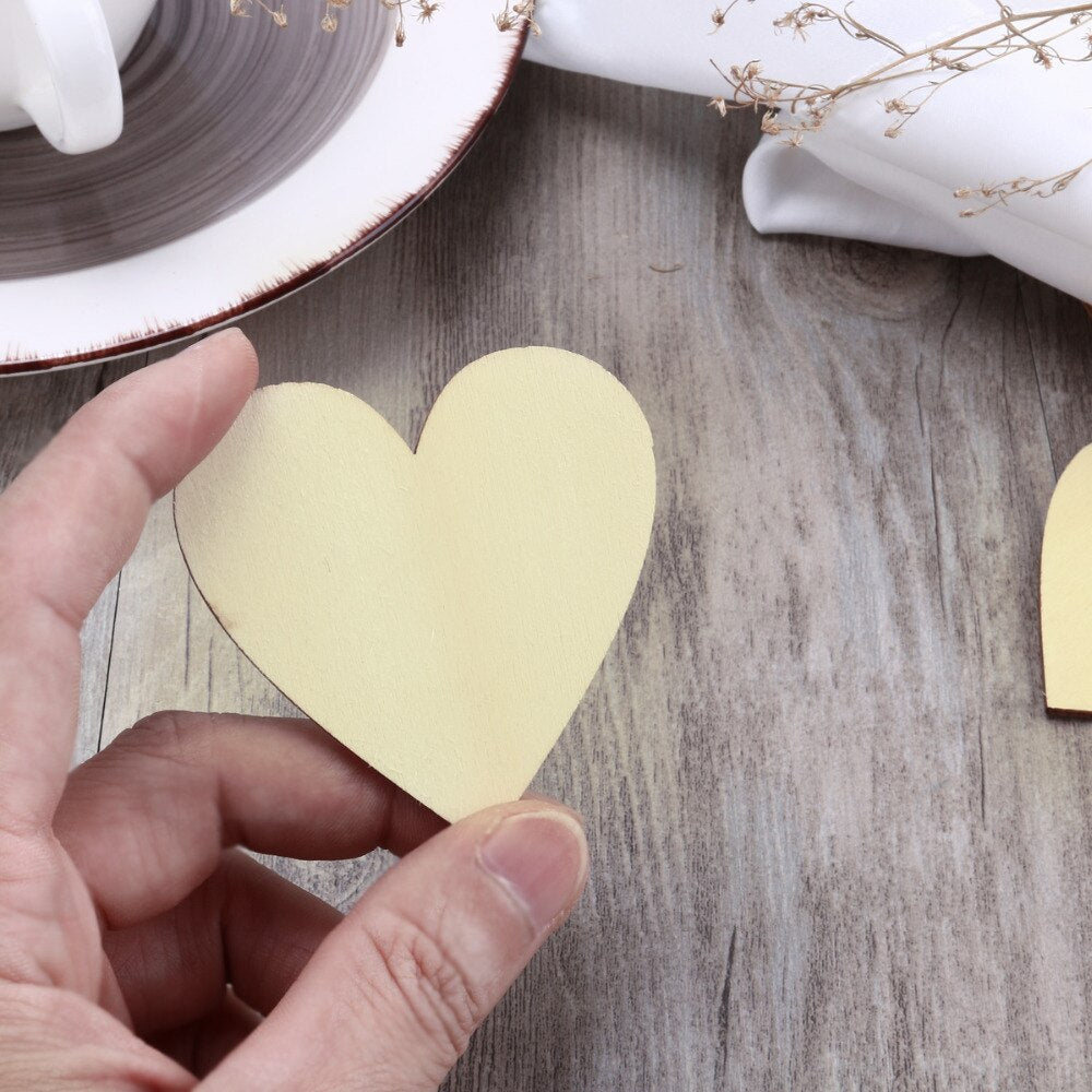 Heart Shaped Wooden Decorations